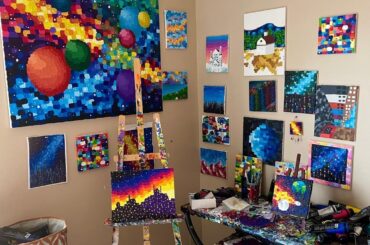 My studio throughout the years